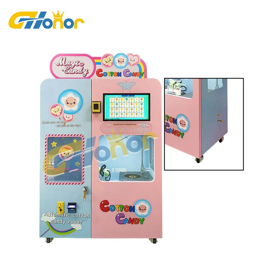 Machine cotton candy maker  professional automatic can  sugar candy smart automatic fairy floss buy vending machine cotton candy