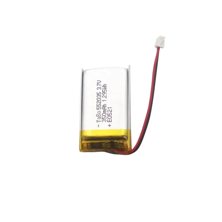 552035 Best selling small lipo battery 350mah lithium polymer battery 3.7v