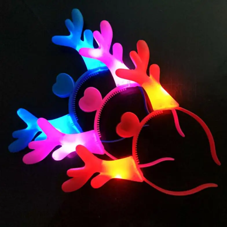 New Light Toys Wholesale Christmas LED Glow Deer Antler Headband