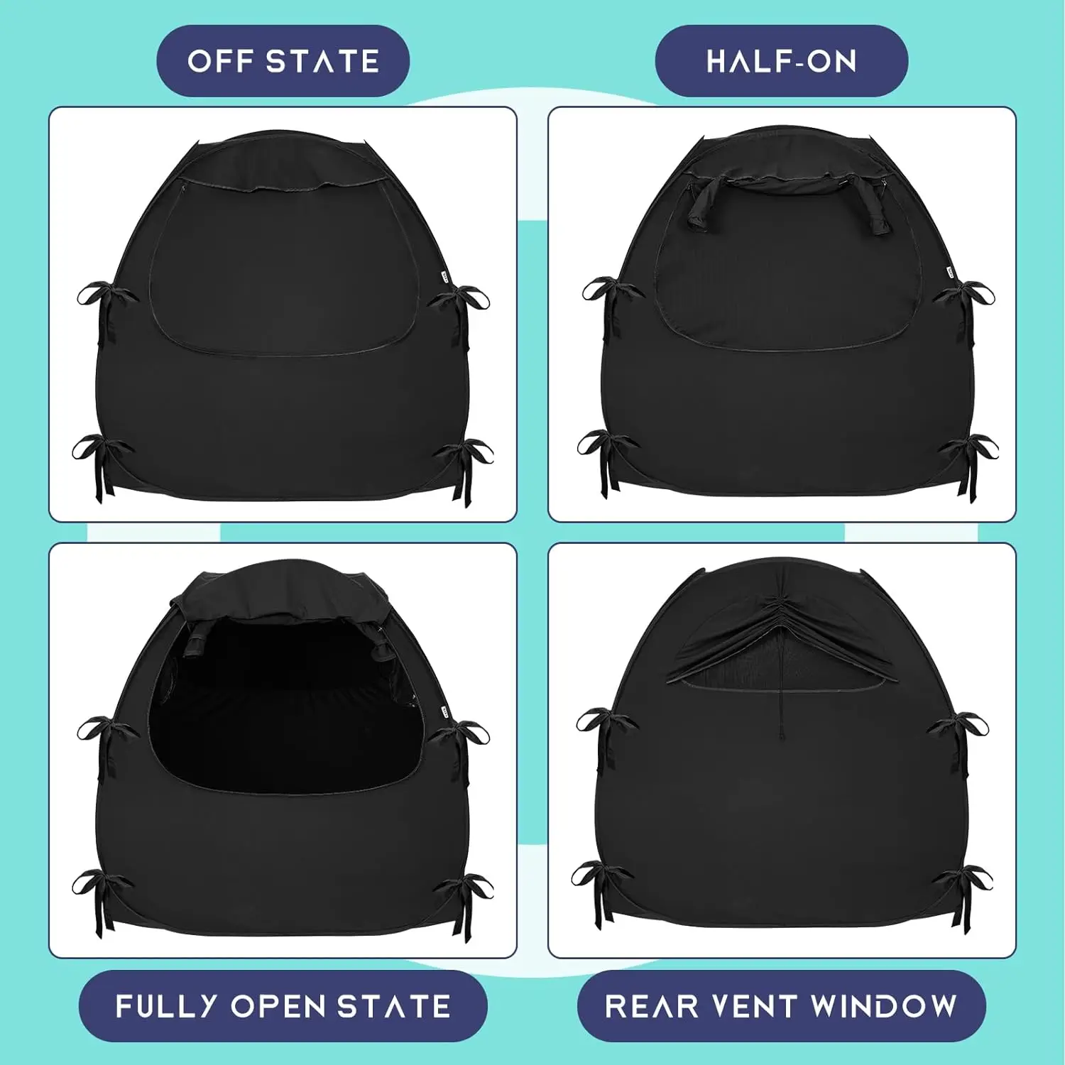 Pop Up Pack N Play Travel Blackout Crib Tent Portable Sleep Pod Baby Blackout Tent for Babies