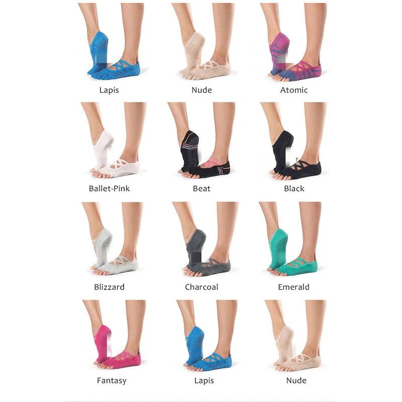 
Manufacturer supply simple and stylish designs custom print yoga socks women 