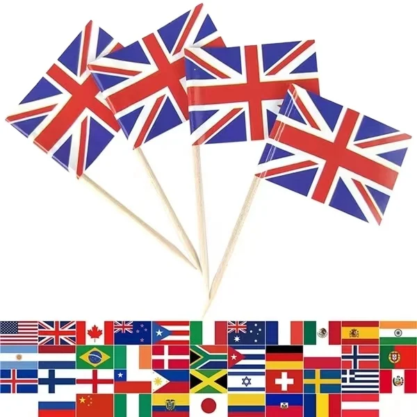 Customized Printing Party Decoration Food pick Cocktail Toothpick Flag