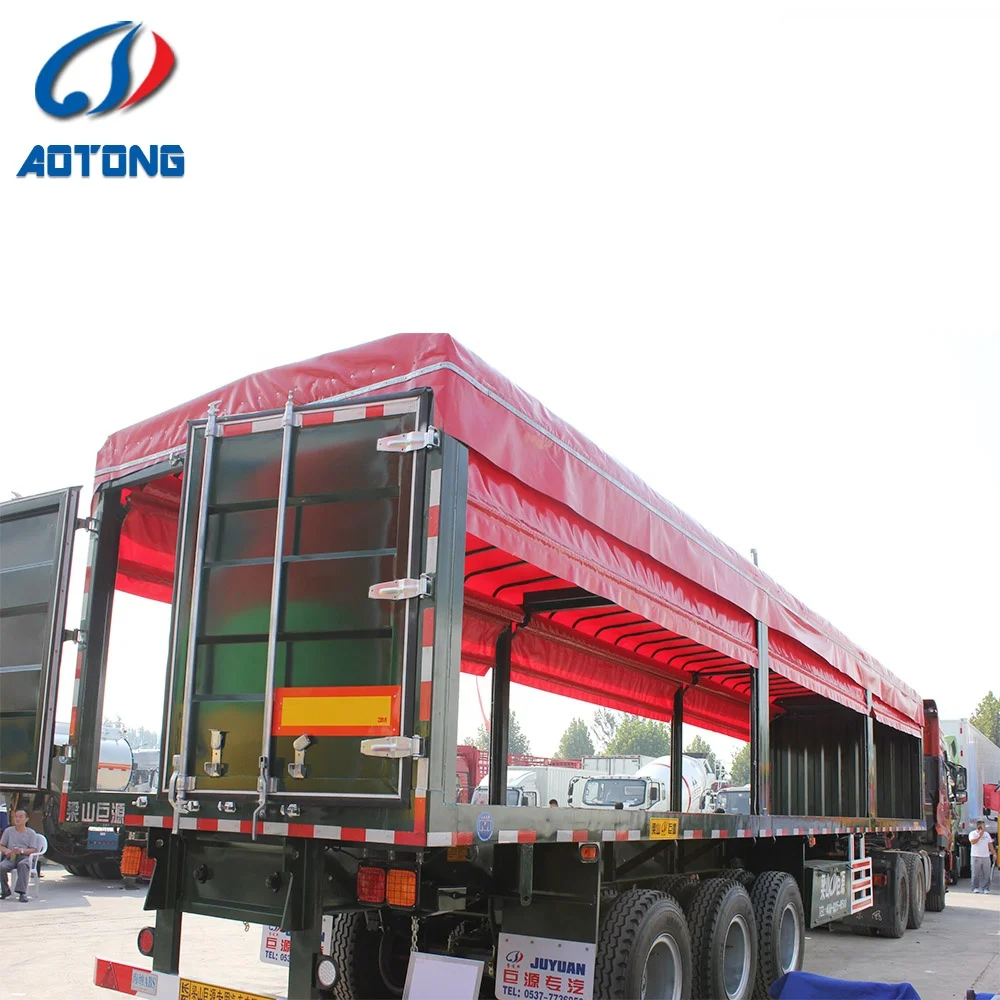 NEW Design 40 tons Curtain Sider Cargo Trailer/ Curtain Van Type Semitrailer/ Curtain Semi Trailer