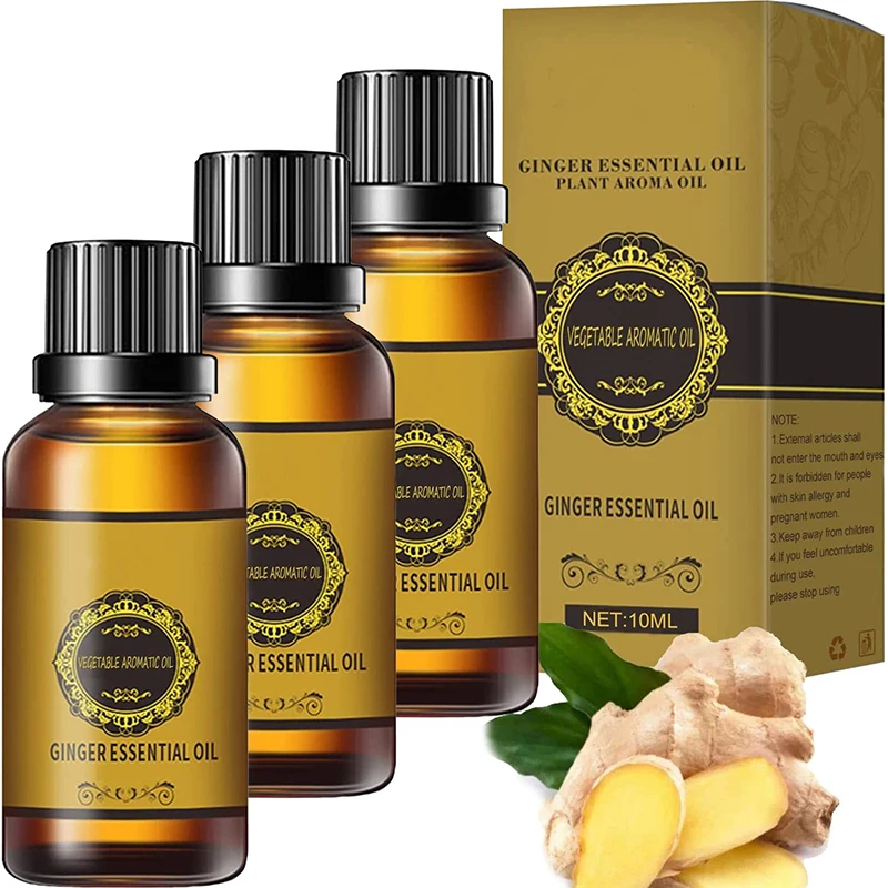 New Arrival Eelhoe Plant Organic Srttan Ginger Essential Oil Belly Drainage Ginger Essential Eelhoe Oil To Loose Belly Fat