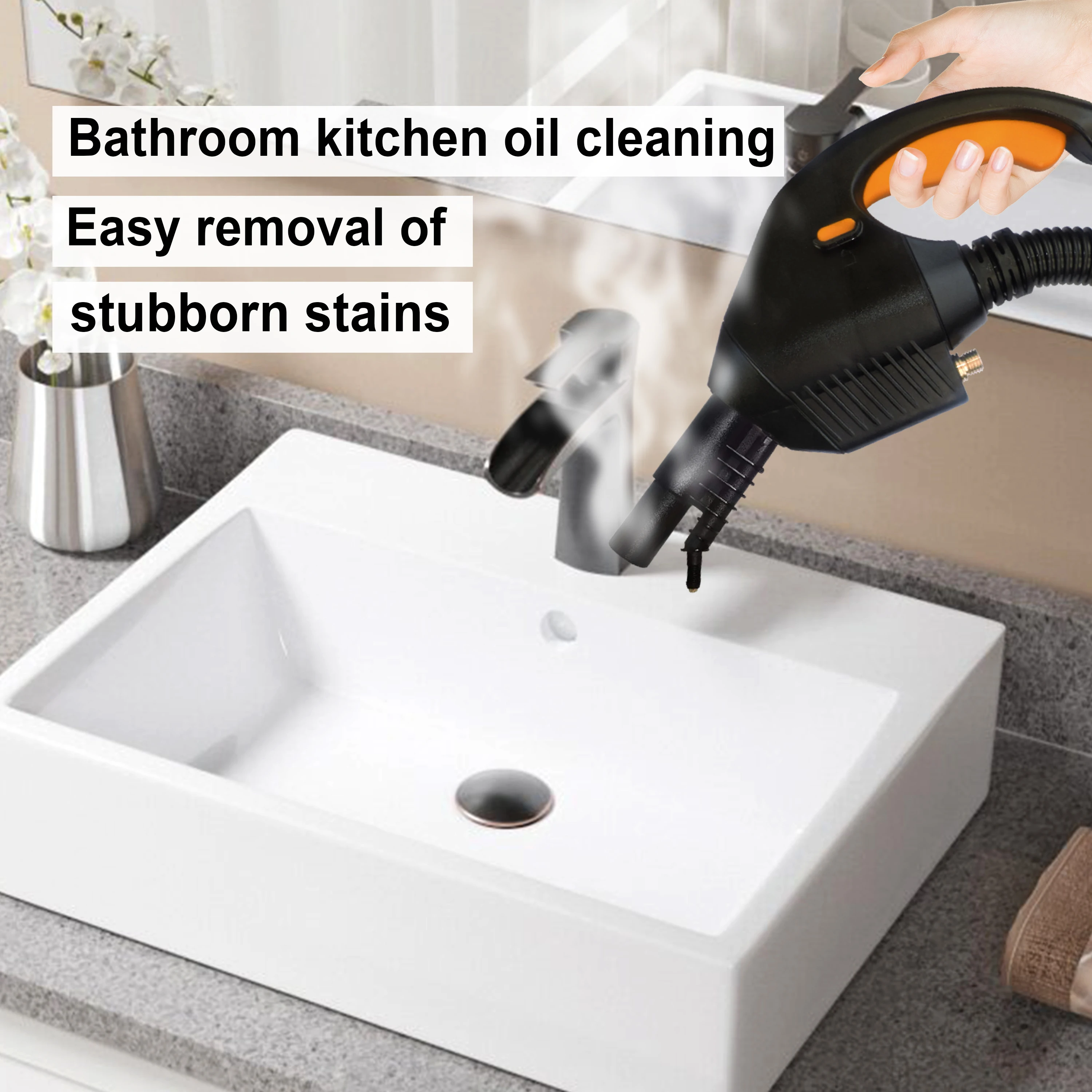 Spray Washing Cleaning High Temperature Steam Sterilization Cleaning Oil Vacuum Cleaner and Steem for Car with Bag Cyclone 25L