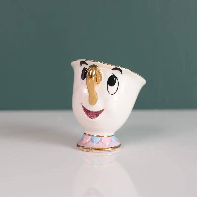 HY мультфильм леди и чудовище чайник кружка Mrs Potts Чип чашка сахарница кофейник милый Рождественский подарок Быстрая