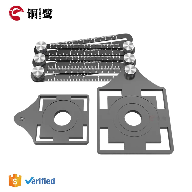 KEGRET High Quality Tile Cutting Hole Locator Angle Adjustable Measuring Tools Six Fold Ruler Angle Measuring