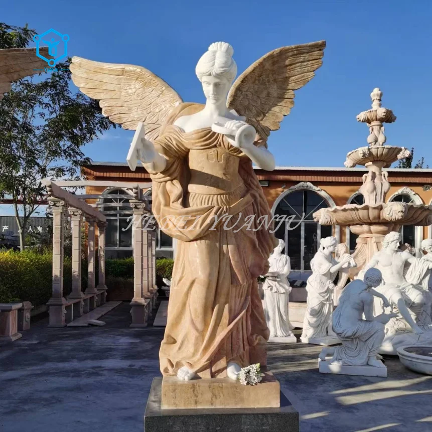 High quality White Marble Angel Statue Foundry Sculpture