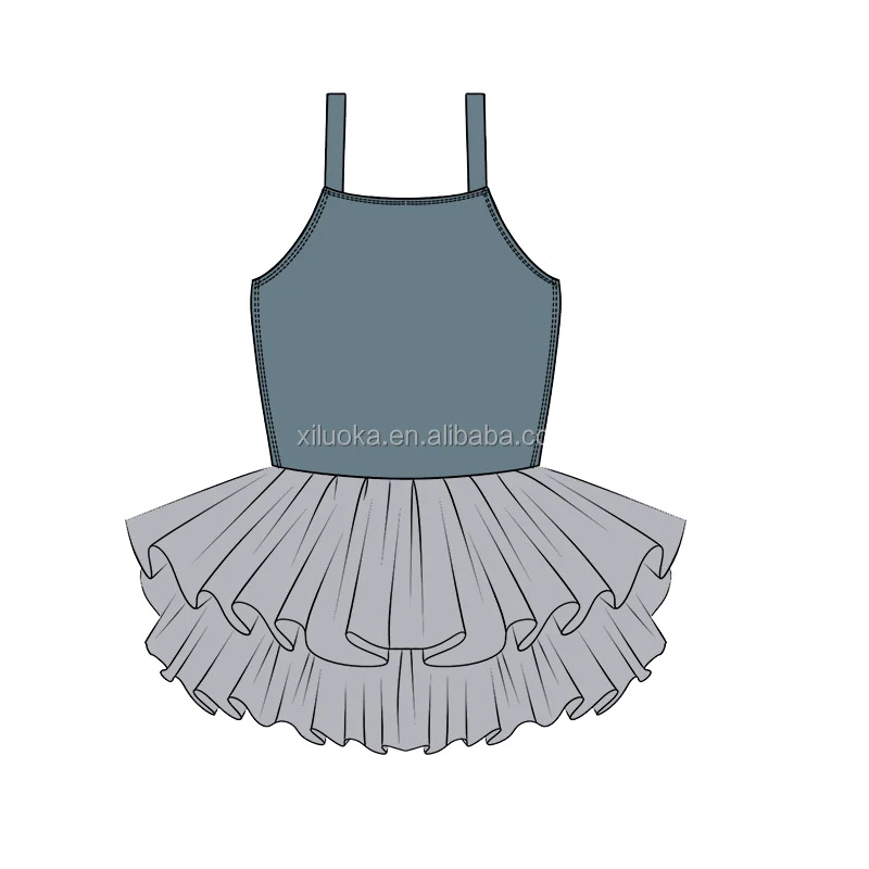 Plus Size Casual Kids Dress New Arrival Cute Girls Tutu Tulle Dress Custom Printed Children Yoga Boutique Clothing