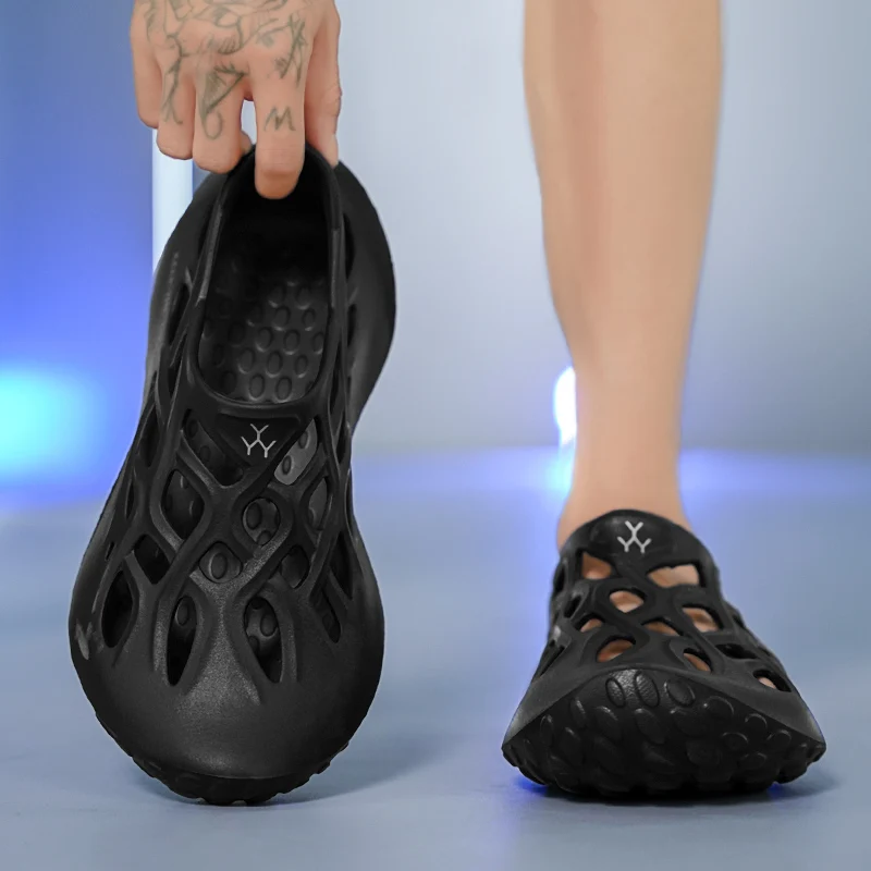 Mens Summer Eva Clogs Lightweight Breathable Hollow out Sandals Non-slip Outdoor Walking Running Beach Sandals