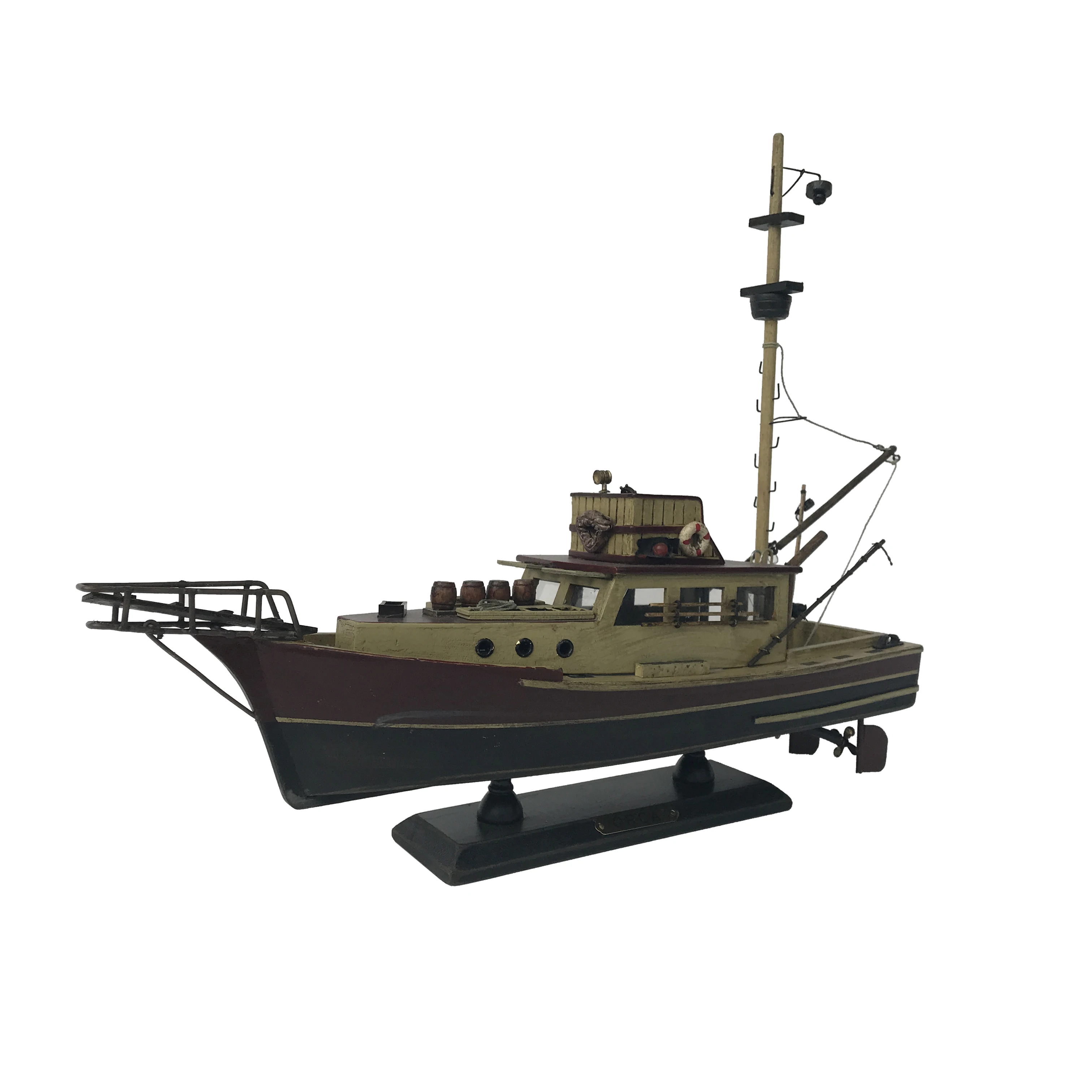 
Wooden Jaws - Orca Model shark Fishing Boat Movie relative items customize famous boats antique decoration seaside home decor 