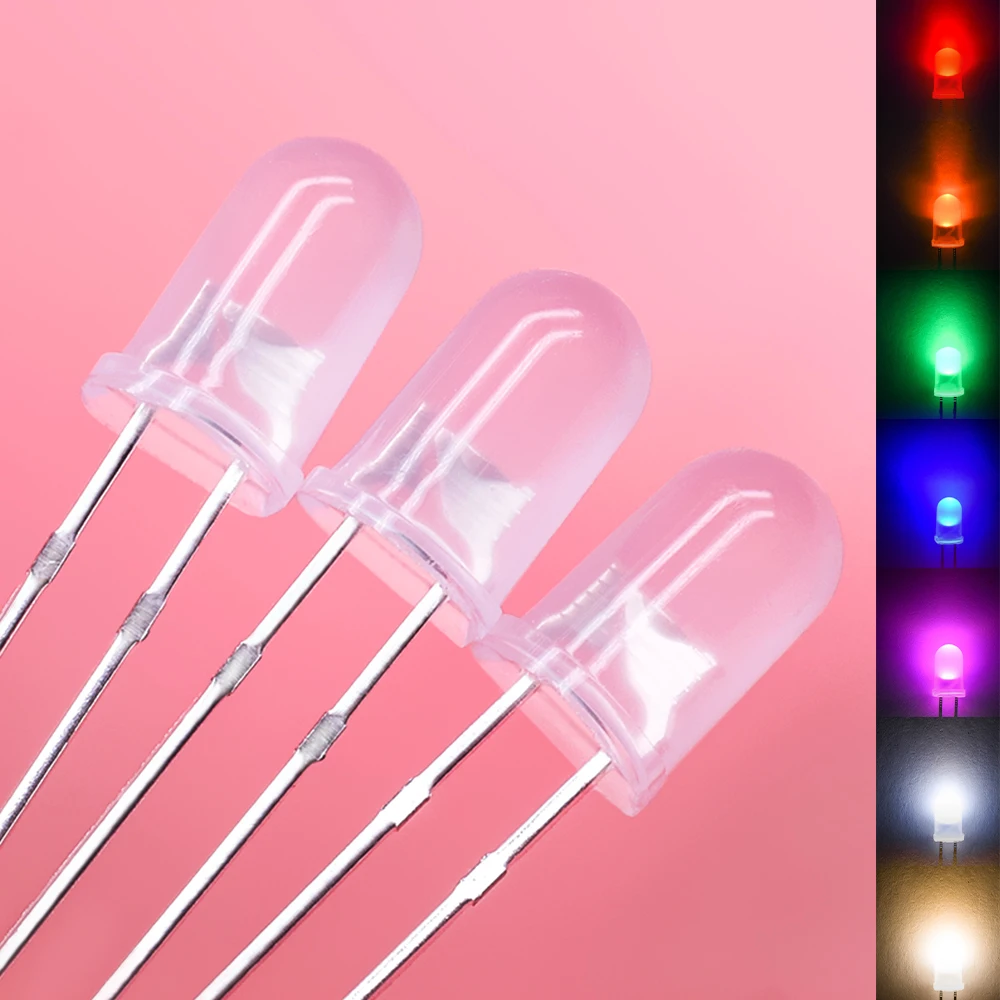  Czinelight горячая Распродажа 5 мм рассеянный диод RGB Dip медленно мигающий светодиод Led 2 контакта через