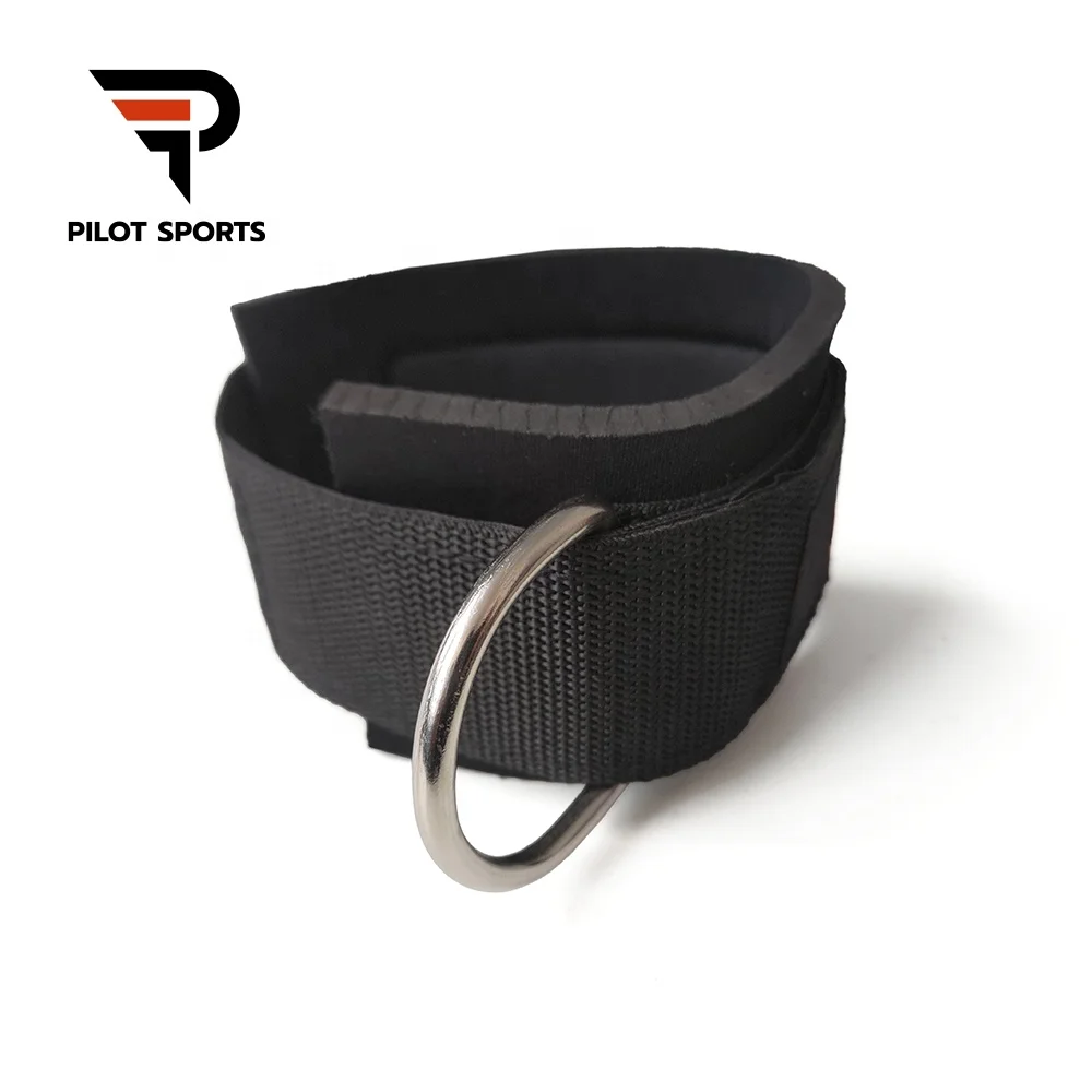 PILOT SPORTS Workout Fitness Neoprene Padded Ankle Strap Weight Lifting Gym Ankle Straps For Cable Machines