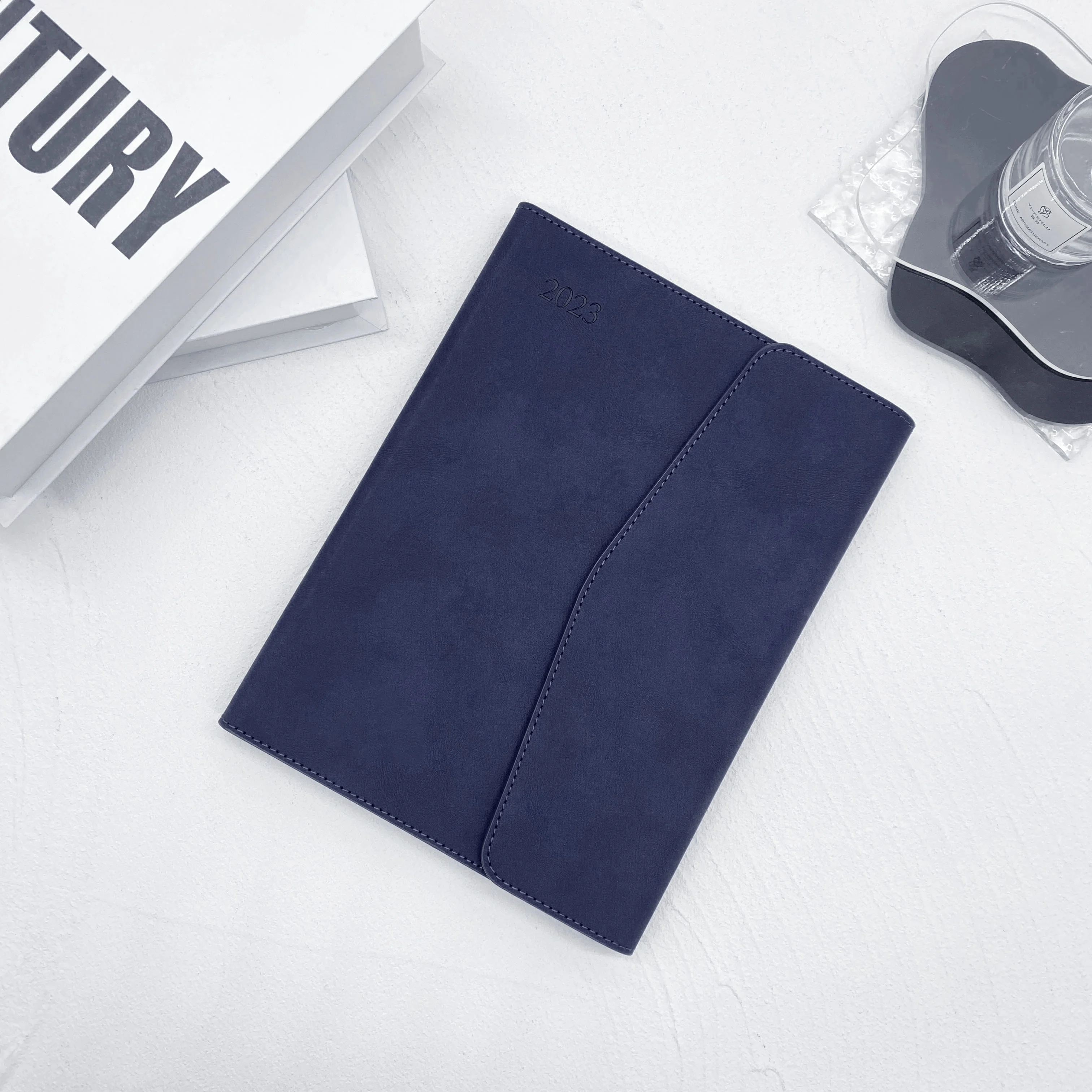 Calendar Pages Custom  A5 PU Leather Hardcover Paperbound Notebook