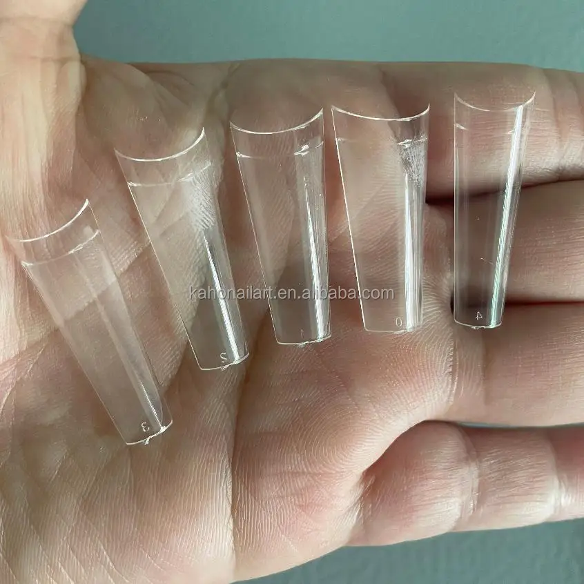 Xl Long Coffin Nail Tips No C Curve ABS Tips Newest Medium Long Straight Coffin French Nail Art Tips