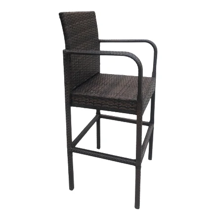 Home Outdoor Bar Stool Rattan Garden Furniture Bar Chair Set Patio Wicker Furniture
