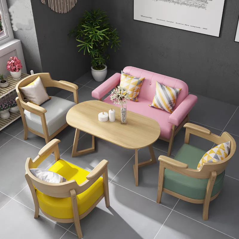 Modern Restaurant Furniture Sofa Bench custom color and sizes table With armrest chair Sets Solid Wood Frame leather Booth Sofa