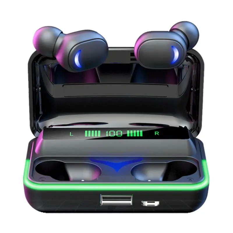 Tws E10 Bt 5.1 Color Breathing Lamp Wireless Earbuds Good Bass Sound In-ear Headset Gaming Earphone & Headphones