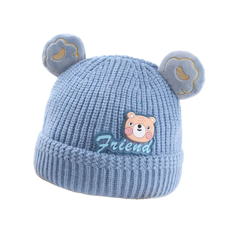 Manufacturers Wholesale New 2022 Winter Funny Children Baby Hats Beanie Knitted Ears Kids Hat