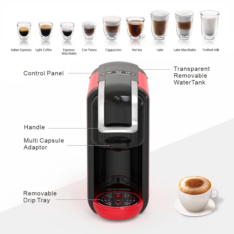 Cafeteras profesional all in one coffee brewer machine automatic household multi capsule coffee maker