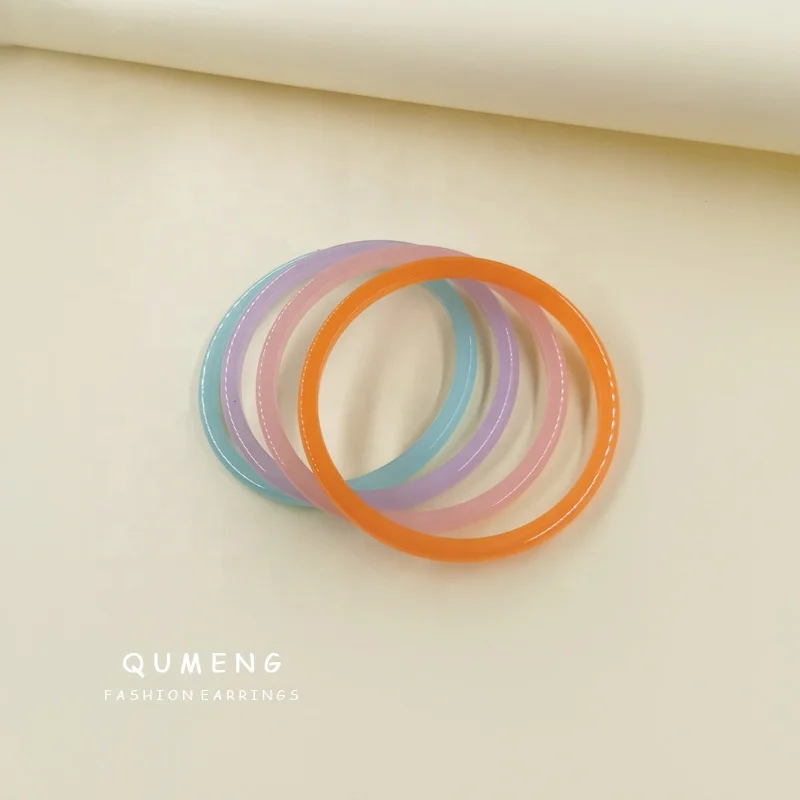 Glow Night Simple Fashion Round Geometric Acrylic Color Luminous Bracelet Fine Jewelry Wholesale