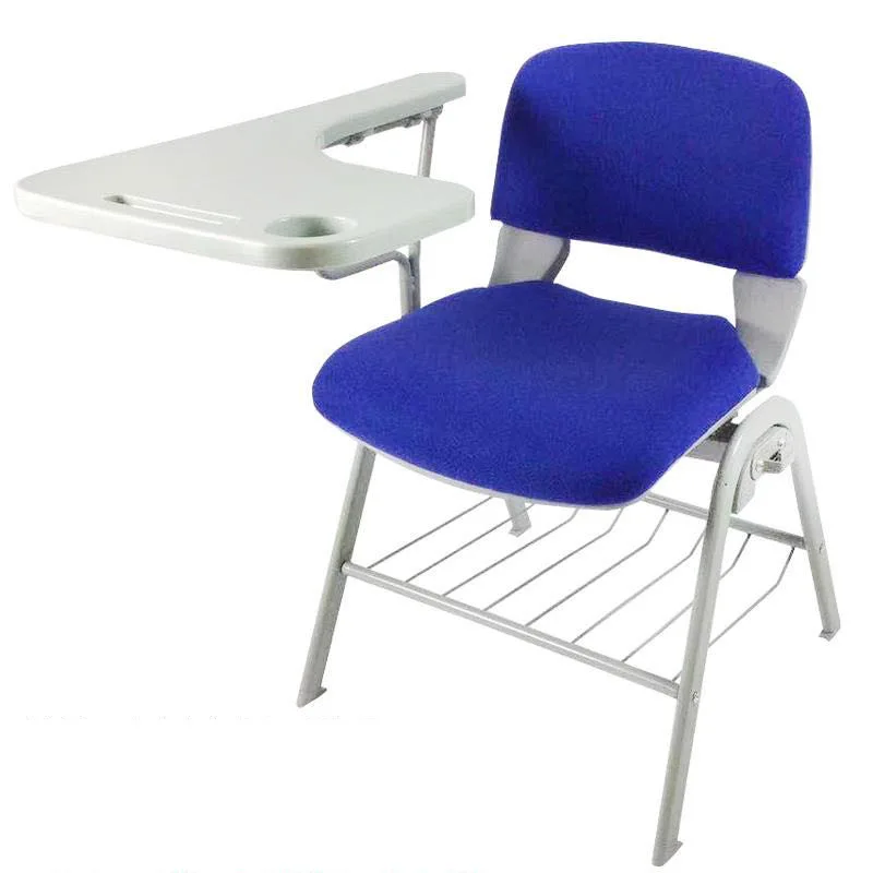 school student folding training study chair with writing pad tablet board