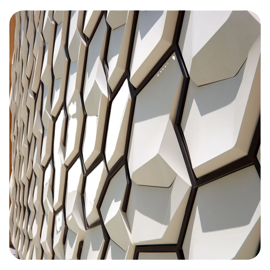 Good Reputation Lightweight White GFRC Hexagonal Panels for Museums