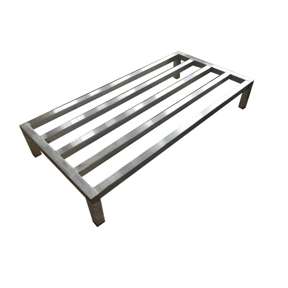 OEM ODM Heavy Duty Stainless Steel or Aluminum Dunnage Rack Restaurant Supplies Commercial kitchen Equipment rack brushed