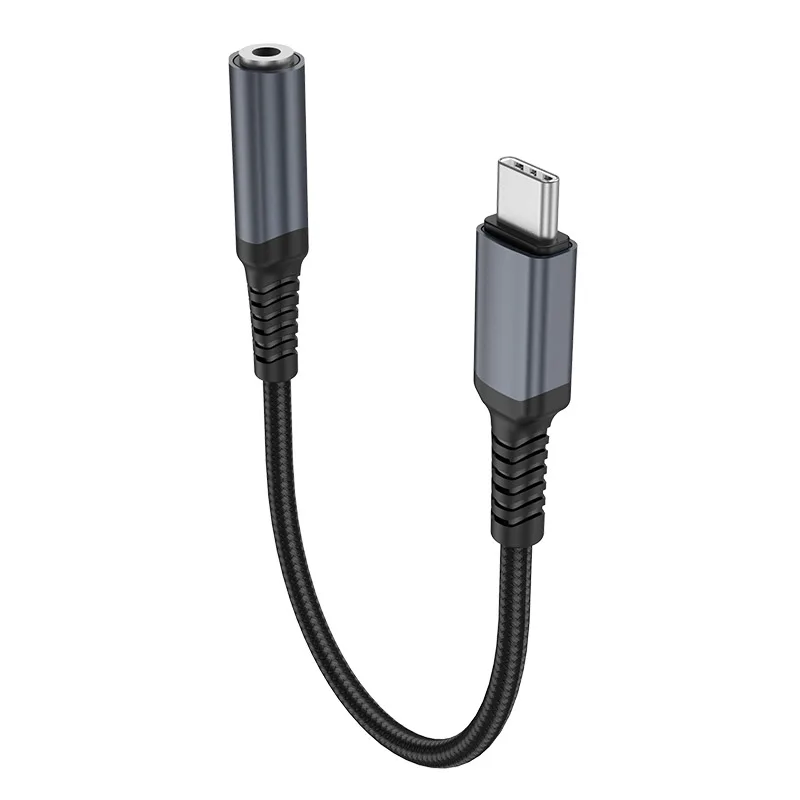 DongGuan Manufacturer c type to 3.5mm headphone audio jack adapter cable