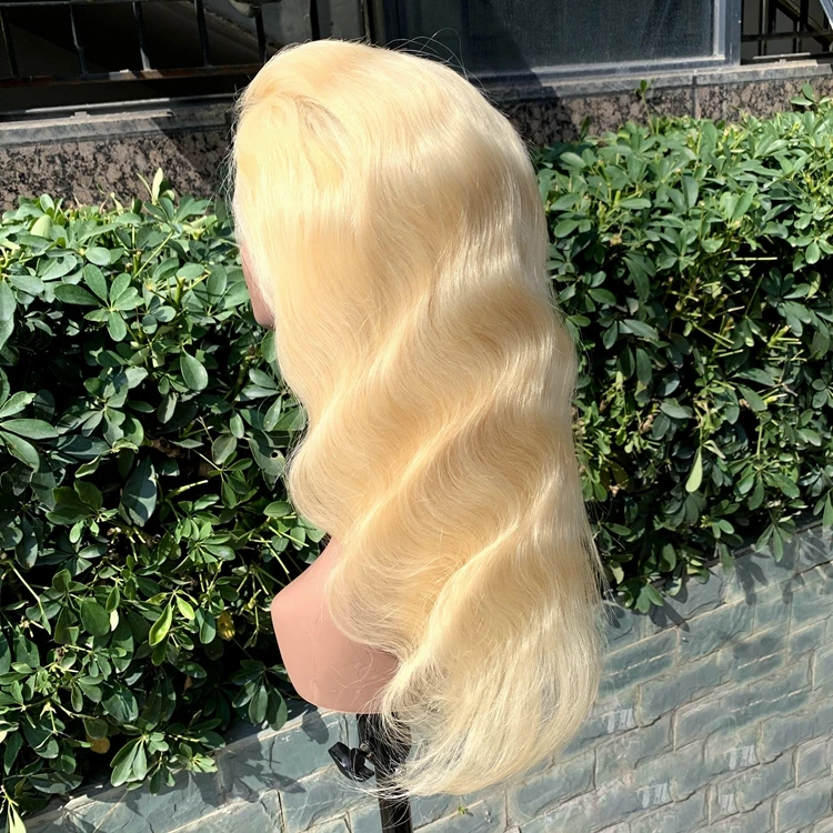GD 100% Raw Human Hair Lace Front Blonde Wigs,Brazilian Human 613 Lace Front Wigs,Wholesale Cuticle Aligned Blonde Hair Wigs