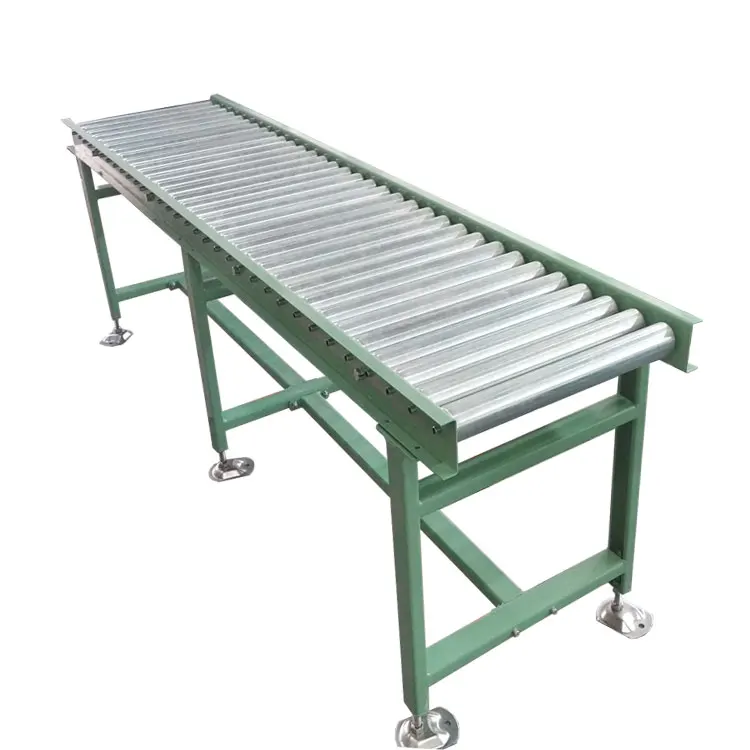 Normal steel gravity roller conveyor system