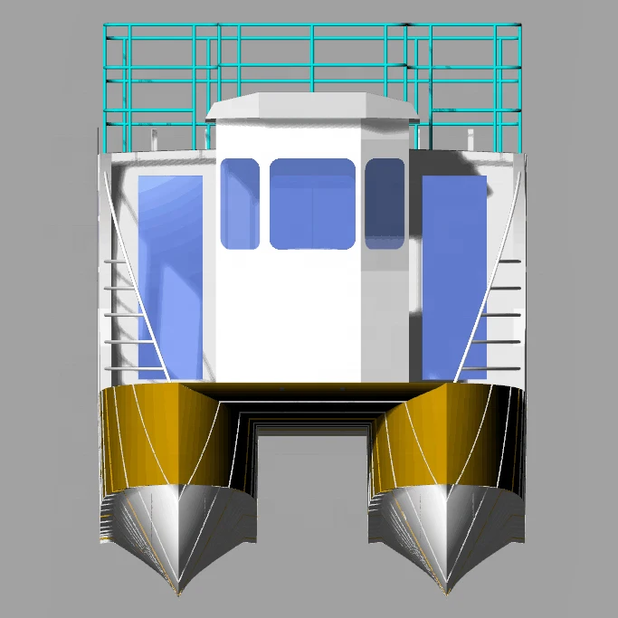 12m aluminum catamaran boat for 30--45 passengers and 2 tons cargo