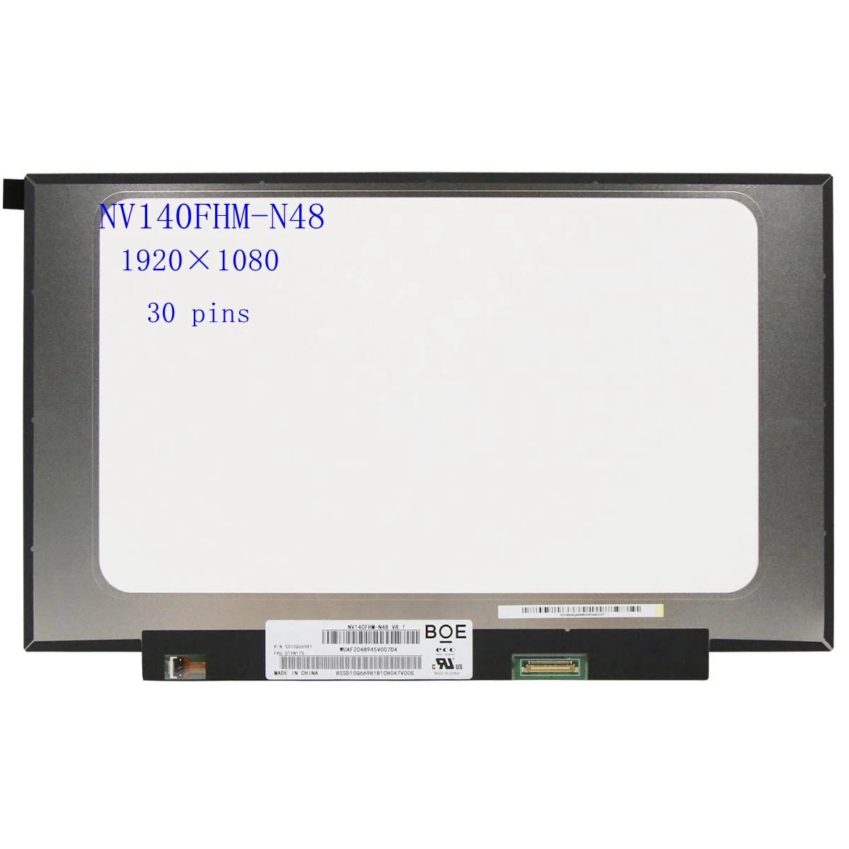 14.0 inch IPS Laptop LCD Screen NV140FHM-N48 LP140WF8-SPR1 LP140WF7-SPC1 N140HAC-EAC 1920 * 1080 eDP Panel
