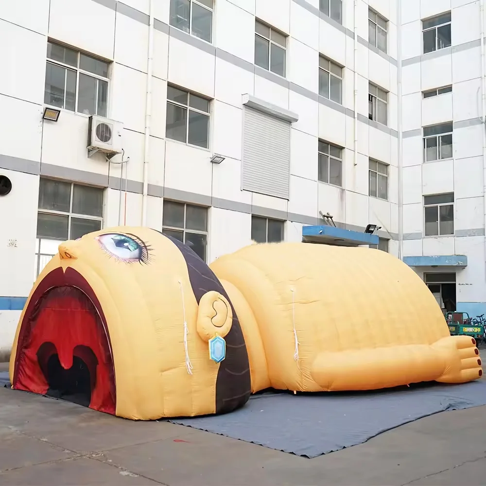 Hot Sale Led Light Sports Entrance Tent White Inflatable Tunnel For Outdoor Decoration