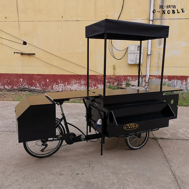 O-NOBLE mobile coffee cart for sale food 3 weel bike three wheel ice cream bicycle