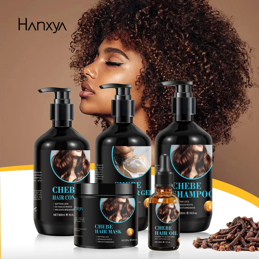 Factory customized anti-hair loss Chebe shampoo 500ml moisturizing scalp conditioner shower gel set