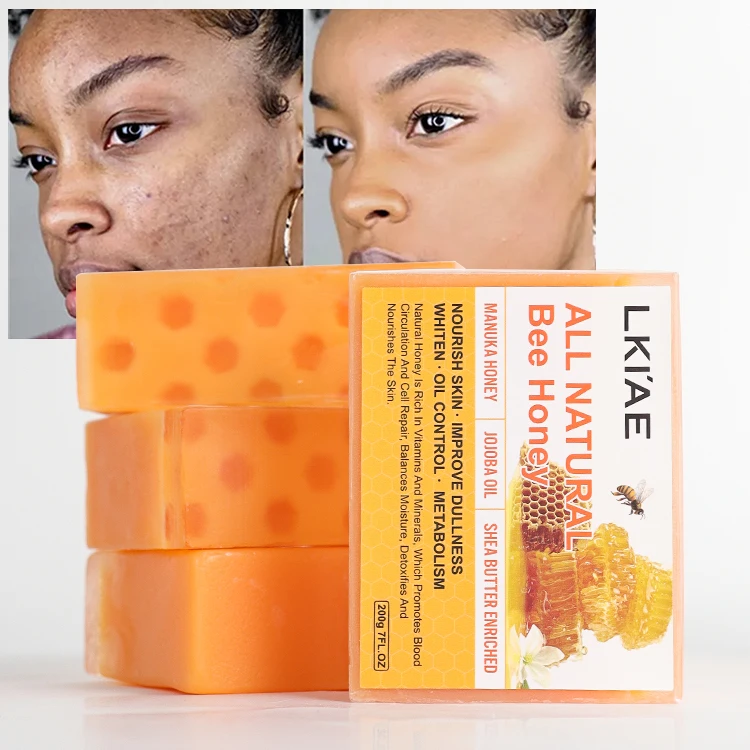 Beauty 7 Days Whitening Manuka Honey Shea Butter Exfoliating Handmade Soap Toilet Bath Whitening Soap Home Use