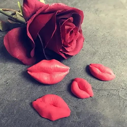 Fusimai Kiss Collection Fondant Candy Silicone Mold Lips Fondant Molds 3D Lip Cake Topper Silicone Mold