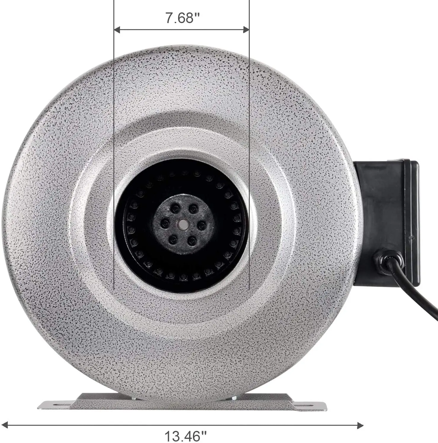 iPower GLFANXINLINE8 8 Inch 750 CFM Inline Duct Ventilation Fan HVAC Exhaust Blower for Grow Tent Grounded Power Cord