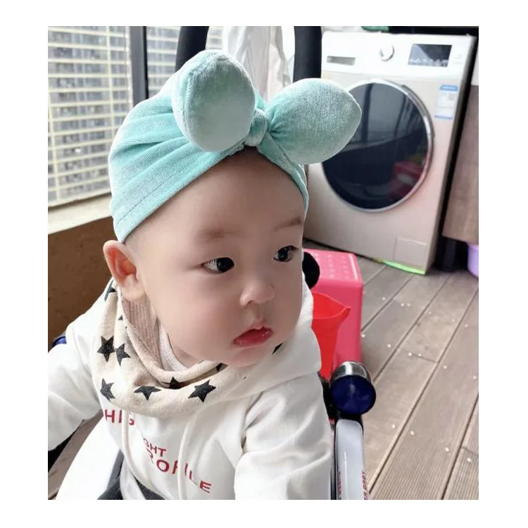 Cotton Baby Hat Newborn Infant Cap Newborn Baby Beanie Top Bow Knot Newborn Photography Props Baby Turban