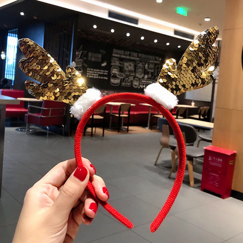 Christmas Gifts Snowman Reindeer Christmas Hair Band Cute Holiday Hair Band Bulk For Girls Kids