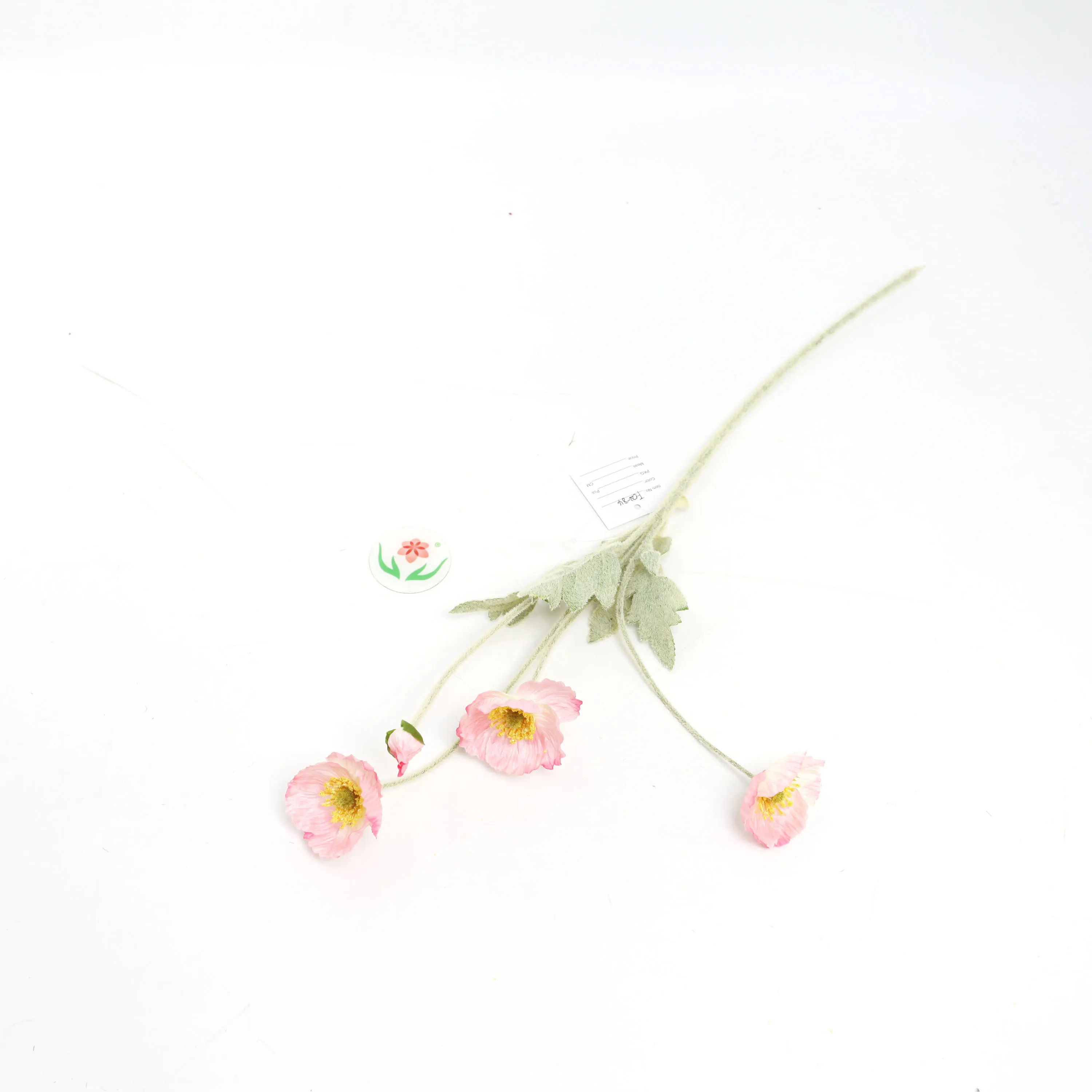 Wholesale Artificial Flowers Flocking Poppy Cosmos for Wedding Home Party Hotel Interior Decoration