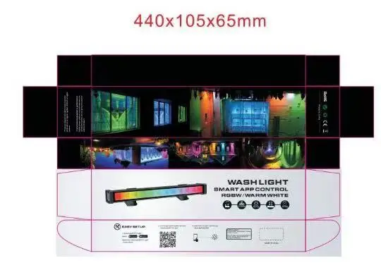  4 шт. 24 Вт LED wal wash черный свет 5ft шнур питания IP66 Blacklight для светящейся вечеринки сценическое