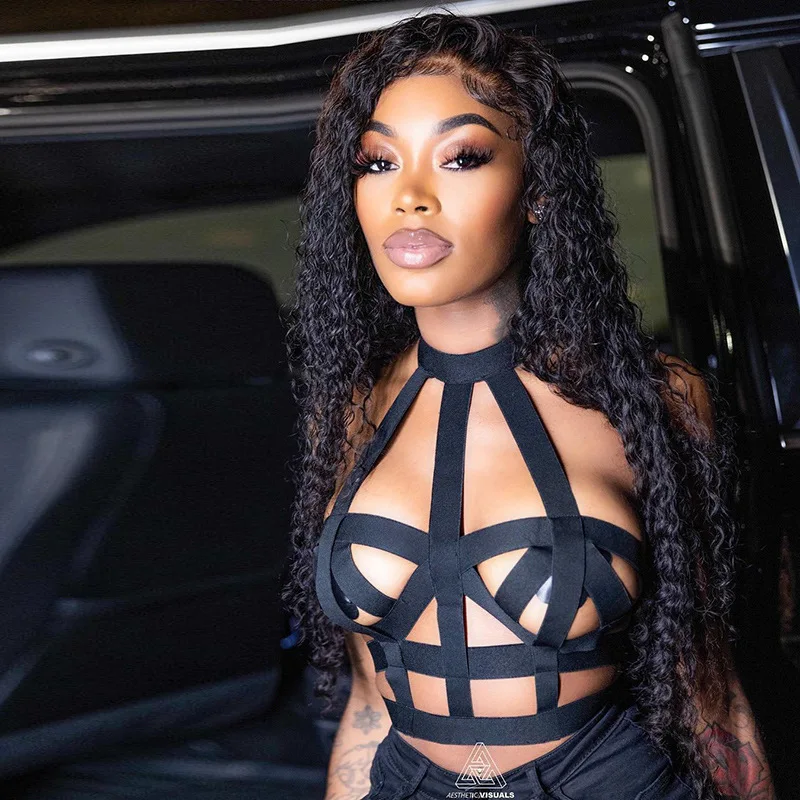 
 Женский ажурный топ с высокой эластичной резинкой, белая майка с лямкой на шее, лето 2021  