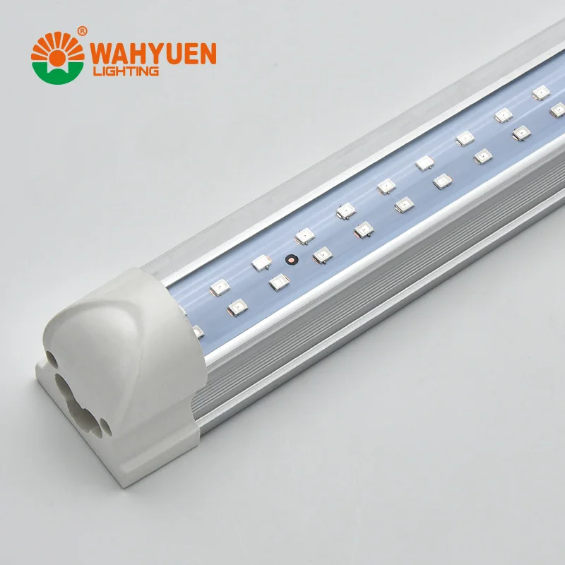 
4Ft 15W/24W/30W T8 LED Grow Light Double-Row Integrated Plant Lamp For Plants Growing 