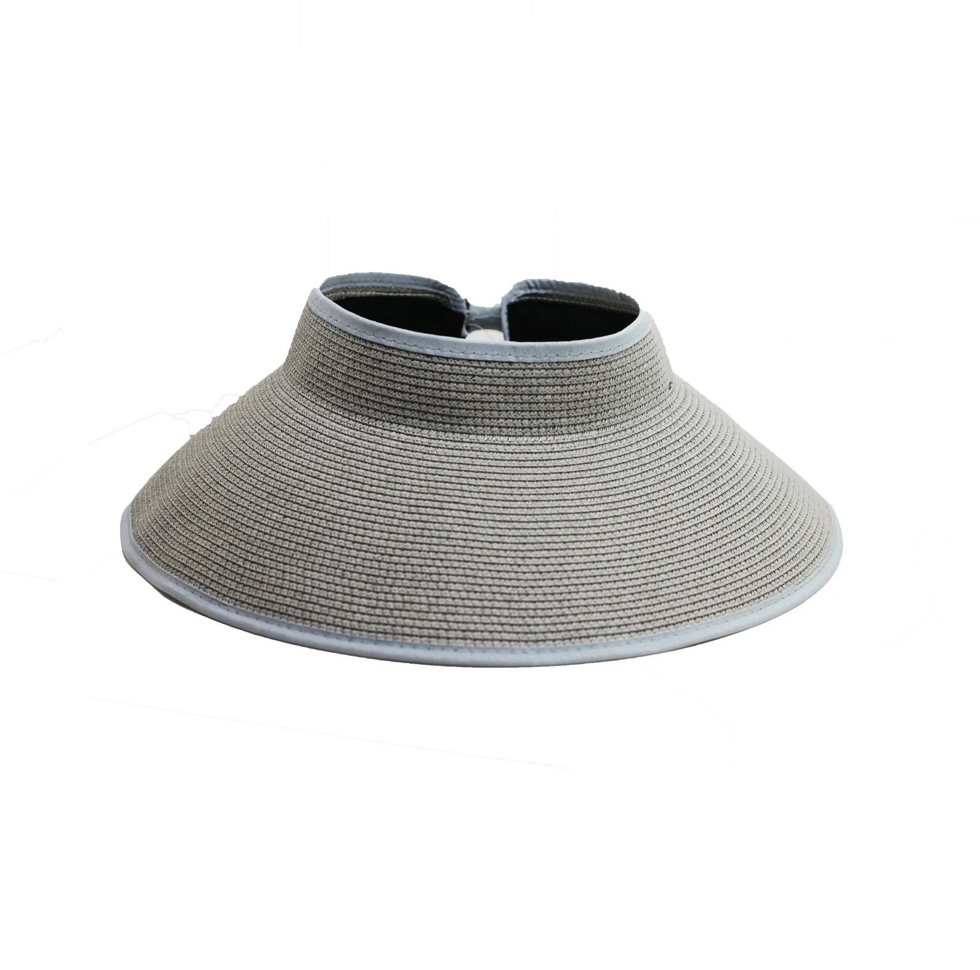 Roll-up Foldable Straw Golf Visor Hat Wide Brim Sun Visor Hats Beach Hats