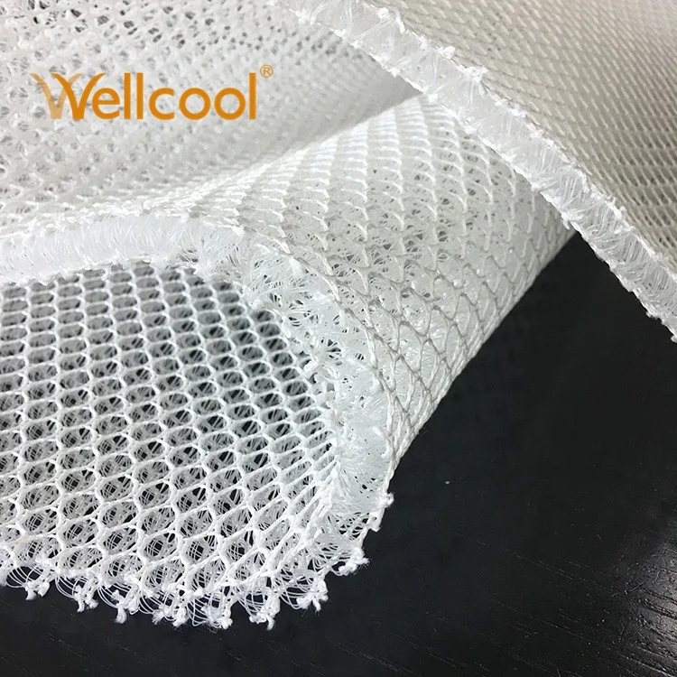 Stock wholesale big hexagon holes 10mm thickness air mesh mattress fabric for camper to reduce moisture build up
