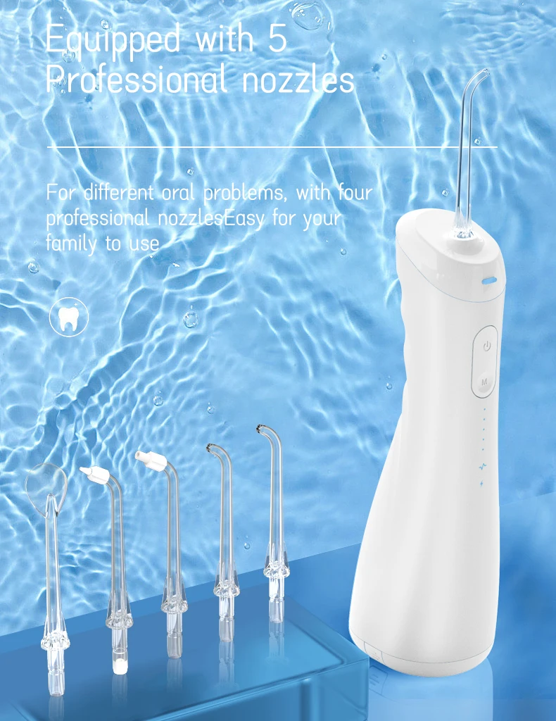 2023 best sales 6 working modes portable dental black water flosser New cordless Oral irrigator tooth cleaner