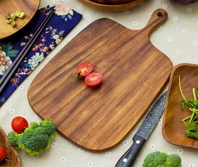 Walnut Round Acacia Wood Chopping Cutting Board