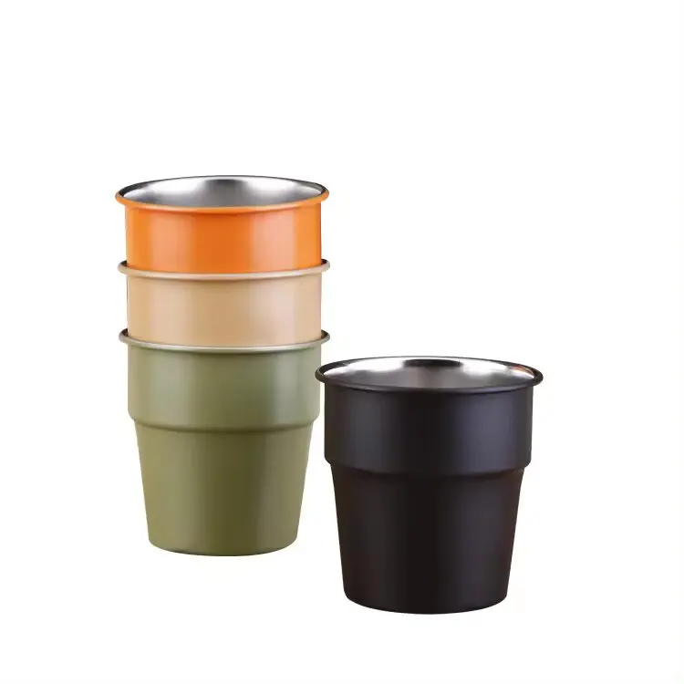 Durable outdoor stainless steel water cup travel picnic camping tea cup